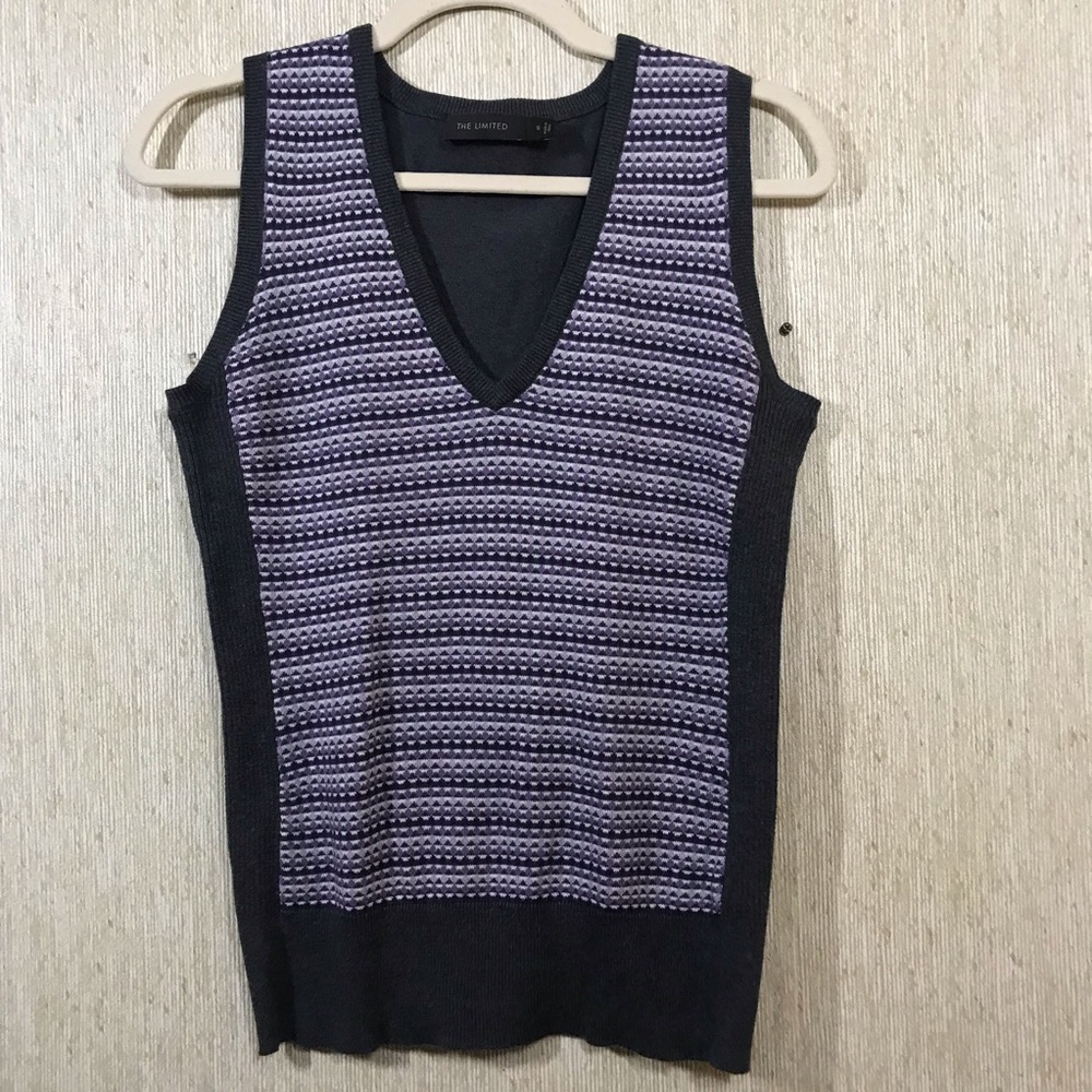 THE LIMITED Soft cotton Vest in Gray and Purple, S
